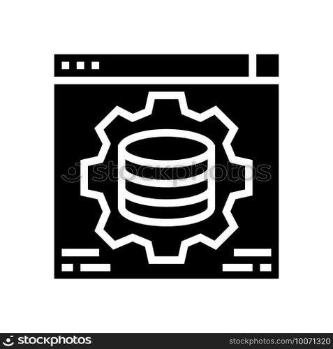 hardware solution digital processing glyph icon vector. hardware solution digital processing sign. isolated contour symbol black illustration. hardware solution digital processing glyph icon vector illustration