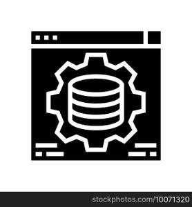 hardware solution digital processing glyph icon vector. hardware solution digital processing sign. isolated contour symbol black illustration. hardware solution digital processing glyph icon vector illustration