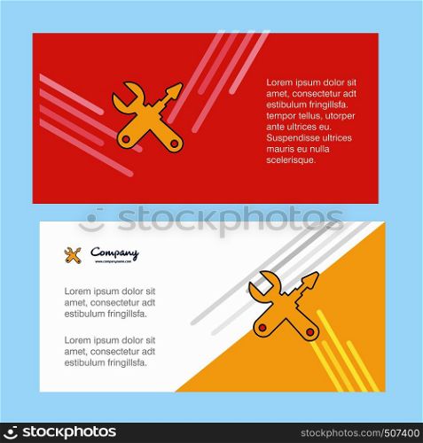 Hardware tools abstract corporate business banner template, horizontal advertising business banner.