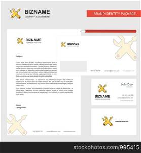 Hardware tools Business Letterhead, Envelope and visiting Card Design vector template