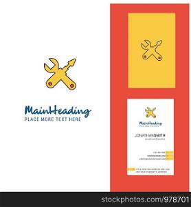 Hardware tools Creative Logo and business card. vertical Design Vector
