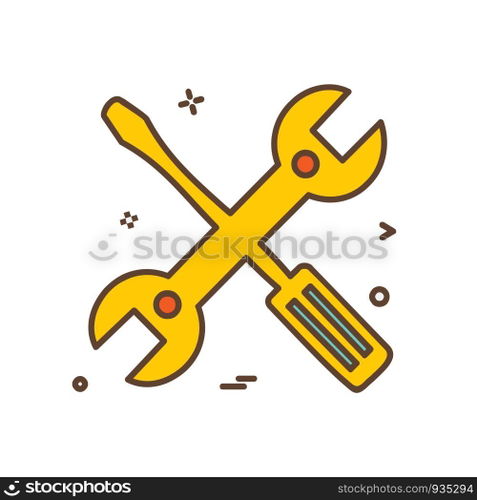 Hardware tools icon design vector