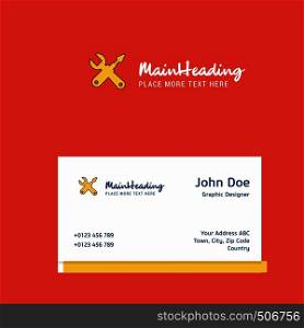 Hardware tools logo Design with business card template. Elegant corporate identity. - Vector