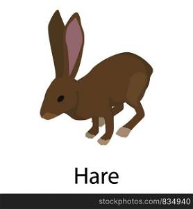 Hare icon. Isometric of hare vector icon for web design isolated on white background. Hare icon, isometric style