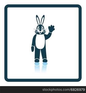 Hare puppet doll icon. Shadow reflection design. Vector illustration.