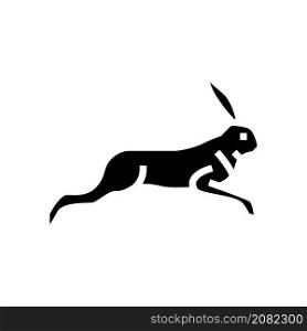 hare wild animal glyph icon vector. hare wild animal sign. isolated contour symbol black illustration. hare wild animal glyph icon vector illustration