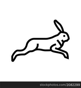 hare wild animal line icon vector. hare wild animal sign. isolated contour symbol black illustration. hare wild animal line icon vector illustration