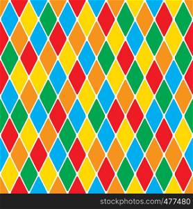 Harlequin's polychromatic mosaic bright cheerful seamless pattern.