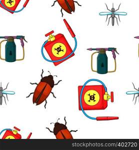 Harmful insects pattern. Cartoon illustration of harmful insects vector pattern for web. Harmful insects pattern, cartoon style