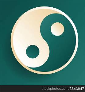 Harmony balance symbol ying-yang vector illustration.