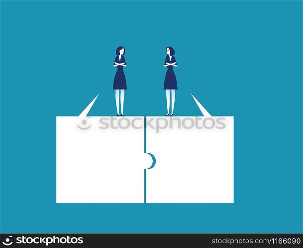 Harmony of business team. Concept business vector illustration.