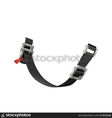 harness buckle belt. safety fastener. nylon lock ribbon. security bra 3d realistic vector. harness buckle vector
