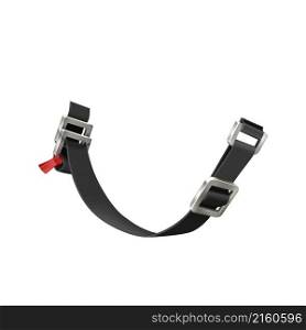 harness buckle belt. safety fastener. nylon lock ribbon. security bra 3d realistic vector. harness buckle vector