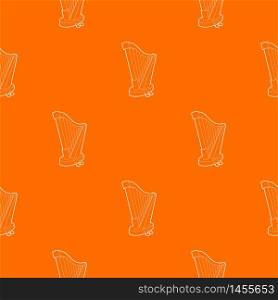 Harp pattern vector orange for any web design best. Harp pattern vector orange
