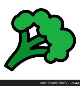 Harvest broccoli icon. Outline harvest broccoli vector icon color flat isolated. Harvest broccoli icon color outline vector