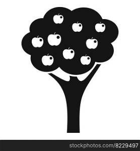 Harvest fruit tree icon simple vector. Garden plant. Farm plum. Harvest fruit tree icon simple vector. Garden plant
