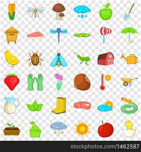 Harvest icons set. Cartoon style of 36 harvest vector icons for web for any design. Harvest icons set, isometric style