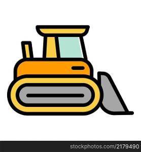 Harvest machine icon outline vector. Farm tractor. Combine vehicle. Harvest machine icon outline vector. Farm tractor