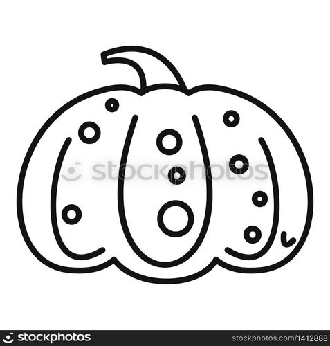 Harvest pumpkin icon. Outline harvest pumpkin vector icon for web design isolated on white background. Harvest pumpkin icon, outline style