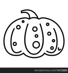 Harvest pumpkin icon. Outline harvest pumpkin vector icon for web design isolated on white background. Harvest pumpkin icon, outline style