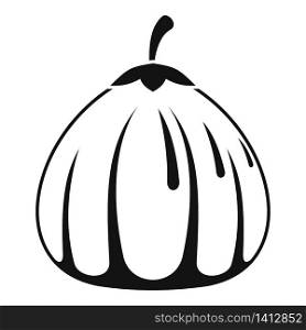 Harvest pumpkin icon. Simple illustration of harvest pumpkin vector icon for web design isolated on white background. Harvest pumpkin icon, simple style