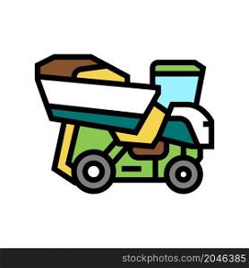 harvester tractor for olives color icon vector. harvester tractor for olives sign. isolated symbol illustration. harvester tractor for olives color icon vector illustration