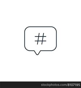 Hashtag creative icon from social media marketing Vector Image
