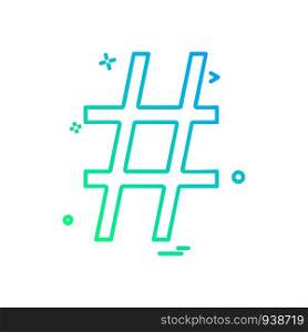 Hashtag icon design vector