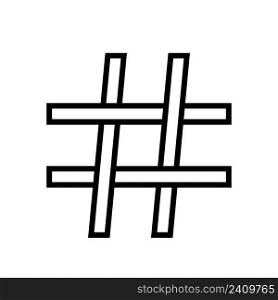 Hashtag icon tag logo symbol stock illustration