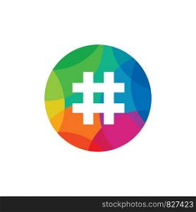 Hashtag Logo template