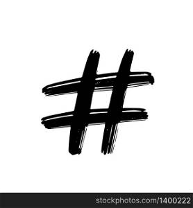 Hashtag sign icon vector illustration on white background. Hashtag sign icon vector illustration on white background.