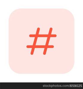 hashtag sign used on social media websites