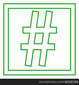 Hashtag signs. Number sign, hash or pound sign. Simple element illustration. Hashtag symbol design from Social Media Marketing collection. web and mobile