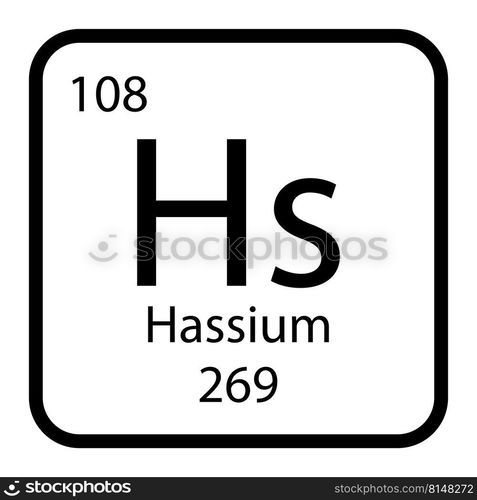 Hassium icon vektor illustratration design