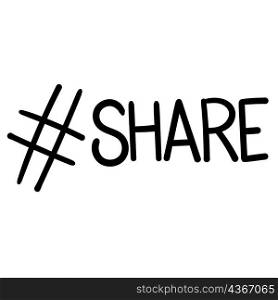 hastag share viral text icon
