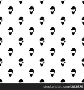 Hat and beard of Santa Claus pattern. Simple illustration of hat and beard of Santa Claus vector pattern for web. Hat and beard of Santa Claus pattern, simple style