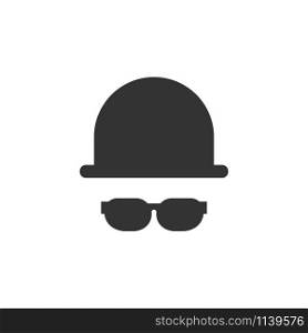 Hat and glasses icon graphic design template vector isolated. Hat and glasses icon graphic design template vector