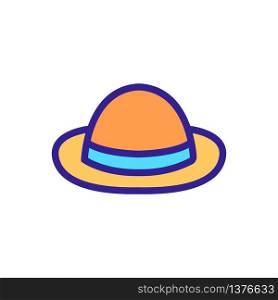 hat bowler icon vector. hat bowler sign. color symbol illustration. hat bowler icon vector outline illustration