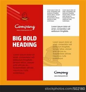 Hat Business Company Poster Template. with place for text and images. vector background