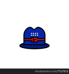 Hat, Cap, American Business Logo Template. Flat Color