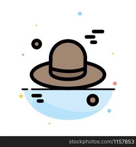 Hat, Cap, Canada Abstract Flat Color Icon Template