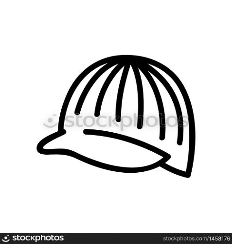 hat cap with visor icon vector. hat cap with visor sign. isolated contour symbol illustration. hat cap with visor icon vector outline illustration