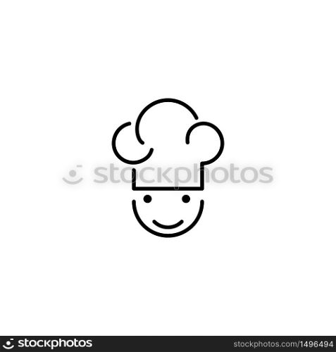 Hat chef food logo template vector