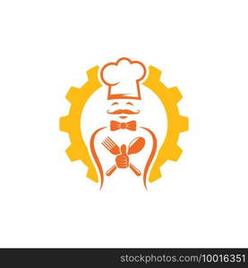 hat chef gear  vector illustration design