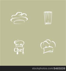 Hat Chef Icon And Symbol Vector Template