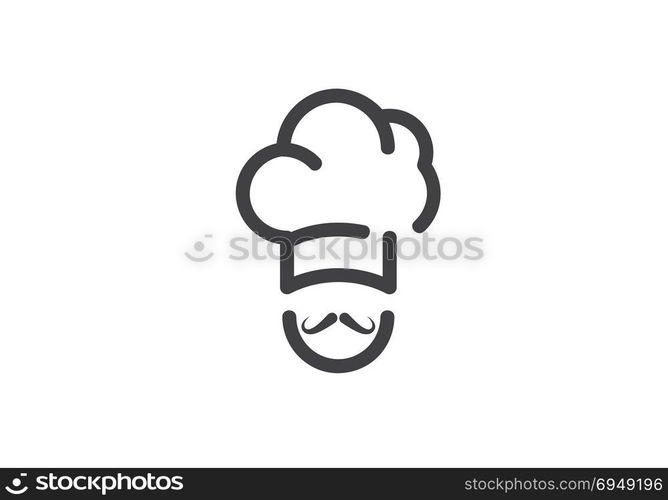 Hat Chef logo template vector icon