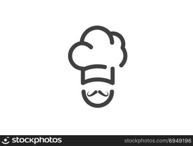 Hat Chef logo template vector icon
