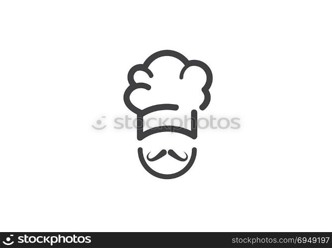 Hat Chef logo template vector icon