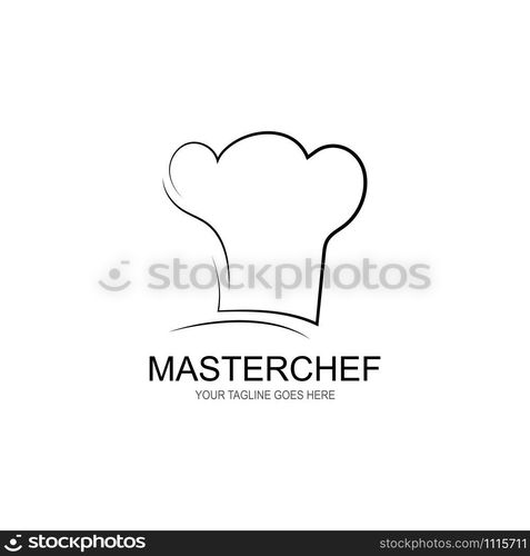 hat chef logo template vector illustration