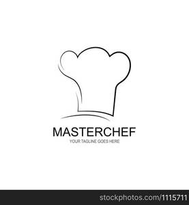 hat chef logo template vector illustration